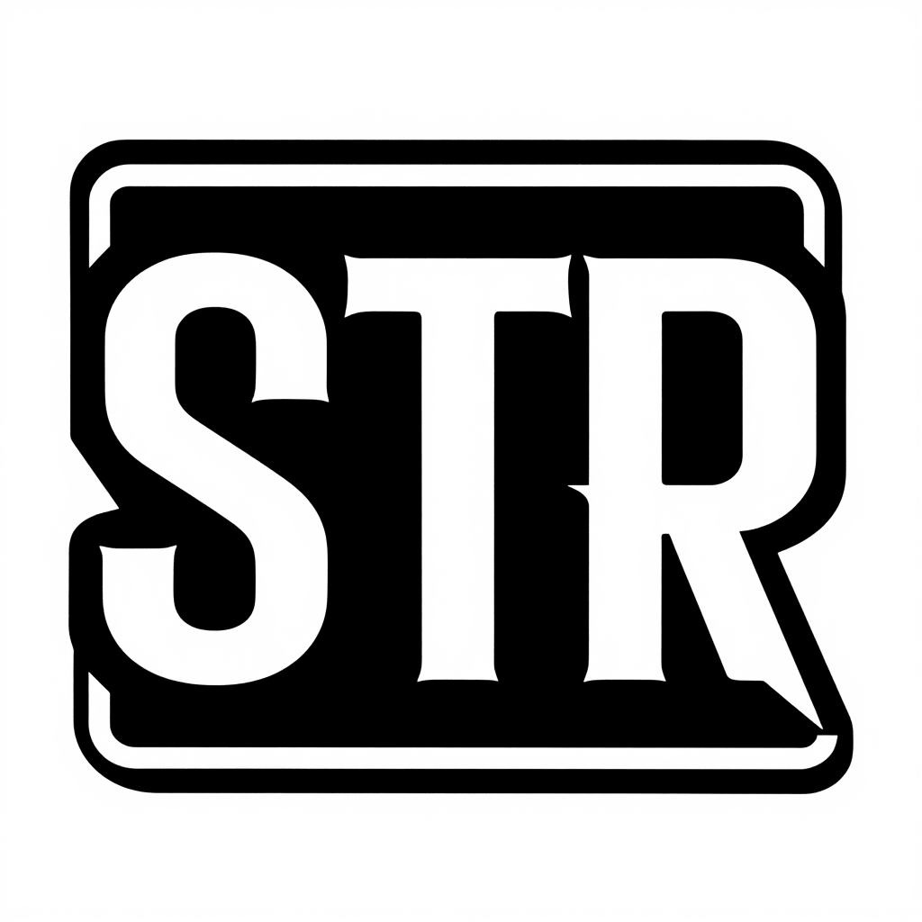 A black and white image of the STR logo. | AI Bold SVG